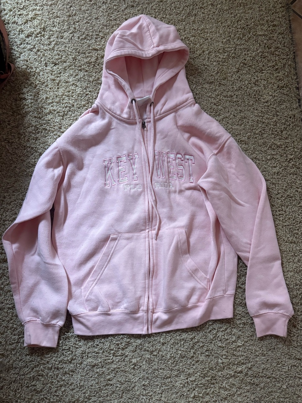 Pink Hooded Zip Jacket